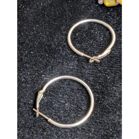 Ten Pair of Silver Tone Earring Jewelry Lot - Picture 2 of 9